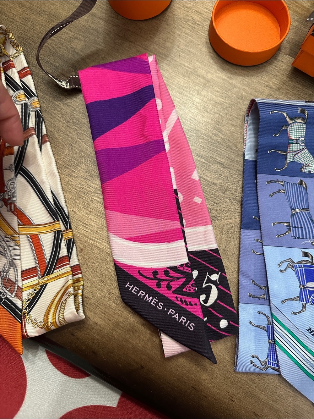 Hermès Pink & Purple Silk Twilly Scarf - Picture 11 of 11
